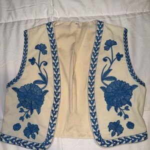 Floral Embroidered Vest